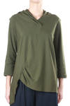 soft cotton jersey slanted cut top  - 