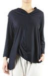 soft cotton jersey slanted cut top  - 