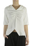 soft cotton jersey cropped top  - 
