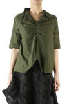 soft cotton jersey cropped top  - 