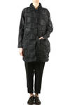 wave pleated organdie wide long jacket  - 