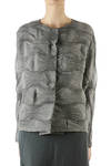 wave pleated organdie wide boxy jacket  - 