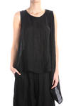 shoulder falling panel blouse  - 