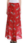 long skirt in Chinese dragon printed silk  - 