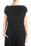 gathered sleeve boxy top  - 