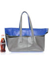 bi-color fold over tote bag  - 