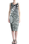 African Anima design pleated dress  - 