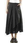 polyester and cotton poplin pleated skirt  - 