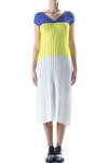 geometric design pleated dress  - 