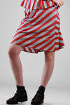 cotton etamine skirt with stripes - VIVIENNE WESTWOOD - Red 