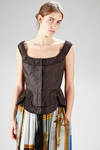 corsetlike top in polyester faille - VIVIENNE WESTWOOD - Red 