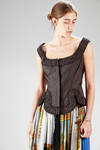 corsetlike top in polyester faille - VIVIENNE WESTWOOD - Red 