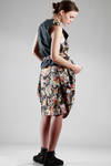 classic waistcoat with shoulder badge in stretch cotton etamine with floral printing on square - VIVIENNE WESTWOOD - Red 