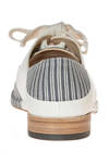 scarpa con lacci in pelle di vacchetta a tinta unita e canvas di cotone rigato - I.N.K.- Italian Natural Kollection Shoes 