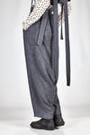 wide trousers in very soft melange modal, wool and nylon sallia, cupro lined - NOCTURNE # 