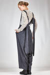 wide trousers in very soft melange modal, wool and nylon sallia, cupro lined - NOCTURNE # 