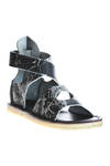 COIL sandal in very soft cowhide leather all stained - TRIPPEN 