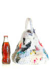 medium basket bag in silk and cotton ribbons - DANIELA GREGIS 