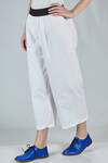 wide trousers in washed cotton poplin - MARIA CALDERARA 