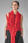 necklace scarf made with thin rouches ribbons in polyester and elastane tulle - MARIA CALDERARA 