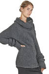 long sweater in honeycomb knit of acrylic, wool, alpaca, cotton and polyester - MARC LE BIHAN 