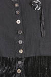 giacca al fianco, morbida, in garza di lana vergine vintage e in velluto lavato di viscosa e cotone - ARCHIVIO J. M. RIBOT 