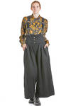 wide trousers, in slightly embossed gauze of virgin wool, lined in cotton - ARCHIVIO J. M. RIBOT 
