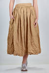 long and wide skirt in washed cotton satin - DANIELA GREGIS 
