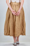 long and wide skirt in washed cotton satin - DANIELA GREGIS 
