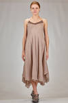 undergarment looking dress in doubled washed silk gauze and polyamide tulle - MARC LE BIHAN 
