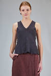 short fitted tank top in cotton jersey and silk - ATELIER SUPPAN 