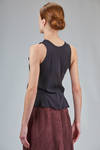 short fitted tank top in cotton jersey and silk - ATELIER SUPPAN 