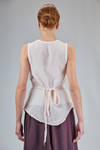 hip-length vest in linen and ramié canvas - ATELIER SUPPAN 