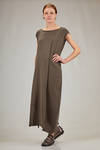 long relaxed dress in cotton stockinette stitch - FORME D' EXPRESSION 