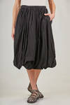 wide knee-length skirt in washed cotton muslin - FORME D' EXPRESSION 