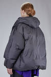wide hip-length down jacket in matte nylon taffeta - DANIELA GREGIS 