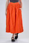 long and wide skirt in medium-weight washed cotton canvas - DANIELA GREGIS 