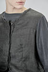 giacca-camicia al fianco in garza lavata di lana e cachemire e in tela lavata di lana e cachemire - ATELIER SUPPAN 