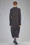 long dress in mélange knit of cashmere, silk, and polyester - BOBOUTIC 