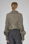 giacca 'sculpture' lunga e ampia in froissé stretto di poliestere trattato e pressato - SHU MORIYAMA 