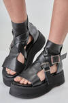 'rock' sandal in nappa cowhide leather and high rubber sole - JUNYA WATANABE 