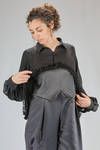'abstract' cardigan in shaved silk jersey and polyester georgette - NOIR KEI NINOMIYA 