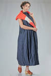long dress, sleeveless, in washed cotton satin - DANIELA GREGIS 