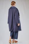 wide overcoat with doubled parts in washed linen gauze and washed cotton satin - DANIELA GREGIS 