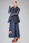 long and slim jacket, doubled in washed linen gauze and washed cotton satin - DANIELA GREGIS 
