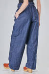 wide jeans in washed cotton denim - DANIELA GREGIS 
