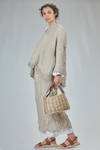 reed basket with multicolor stripes silk twill - DANIELA GREGIS 