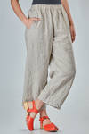 one size trousers in washed linen canva - DANIELA GREGIS 