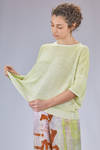 t-shirt a maniche corte in maglia leggera di lino e poliammide - F-CASHMERE by FISSORE 
