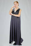 pinafore long and wide dress in viscose and silk - MARC LE BIHAN 